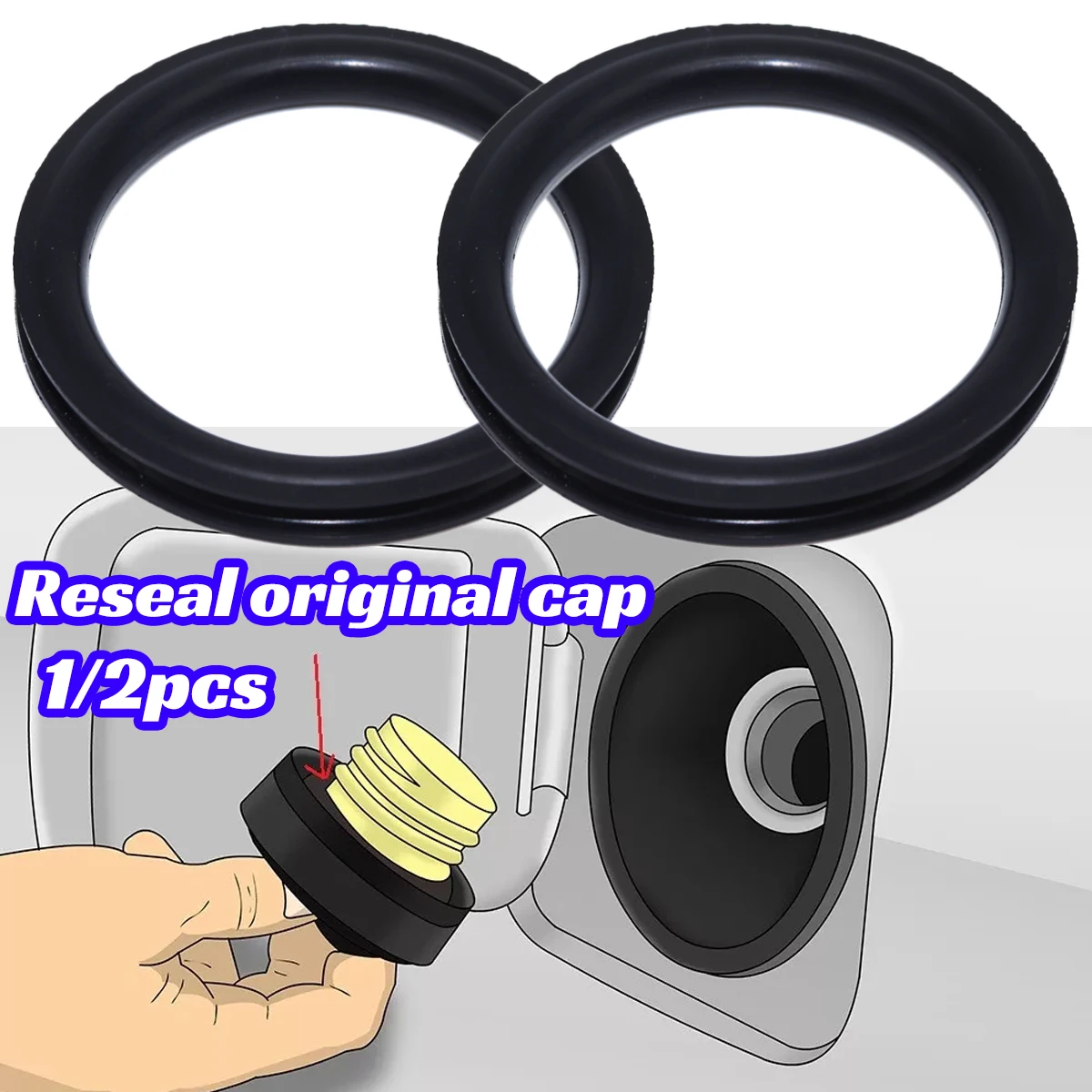Tank O-Ring Seal - 1/2pcs Tank Cap Seal for Audi