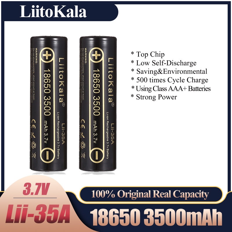 2-10pcs LiitoKala Lii-35A 1865 - đánh giá và giá Vape Battery 18650