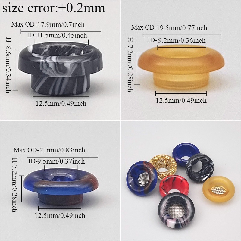1PC 810 Short-Style Resin Drip - đánh giá và giá Drip Tip Resin