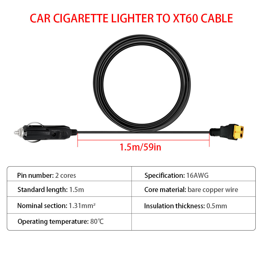 XT60 16AWG Plug Car Cigarette  - đánh giá và giá Accessories Experts Vape